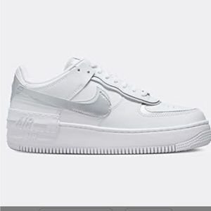 Nike Air Force 1 white silver size 9